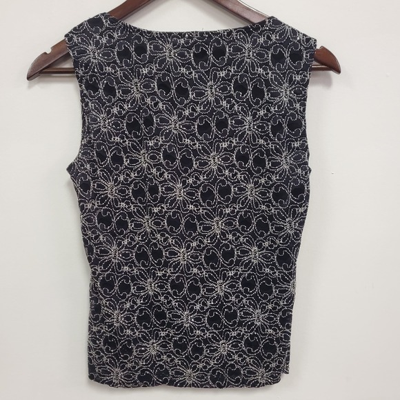 Unbranded Womens Glitter‎ Lace Fairy Grunge Whimsigoth Tank Size S Black Y2K - Picture 3 of 11